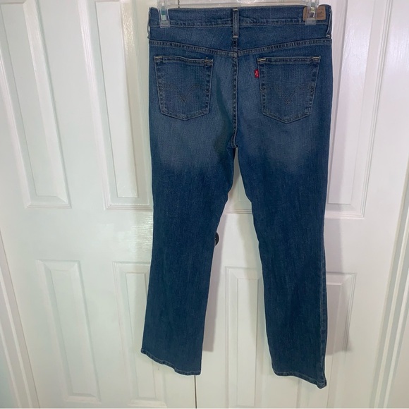 Levis 515 Medium Wash Denim Mid Rise Boot Cut Jeans Stretch Womens 8 Casual - Picture 2 of 8